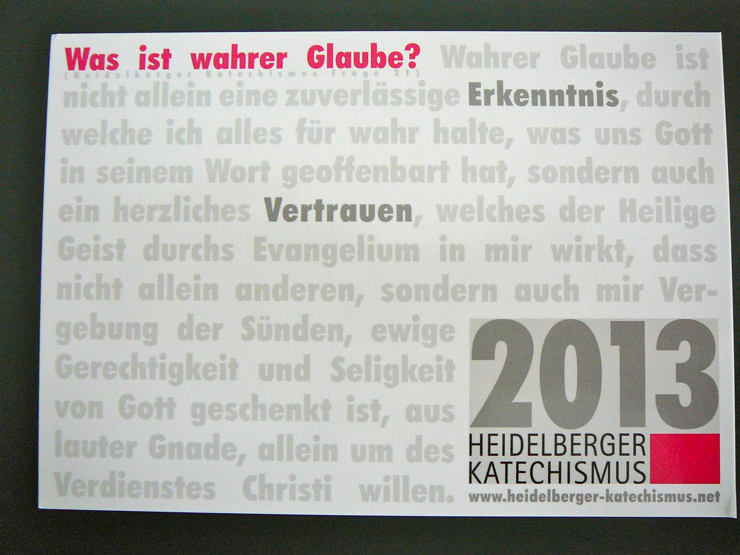 Postkarte "Was ist wahrer Glaube?"